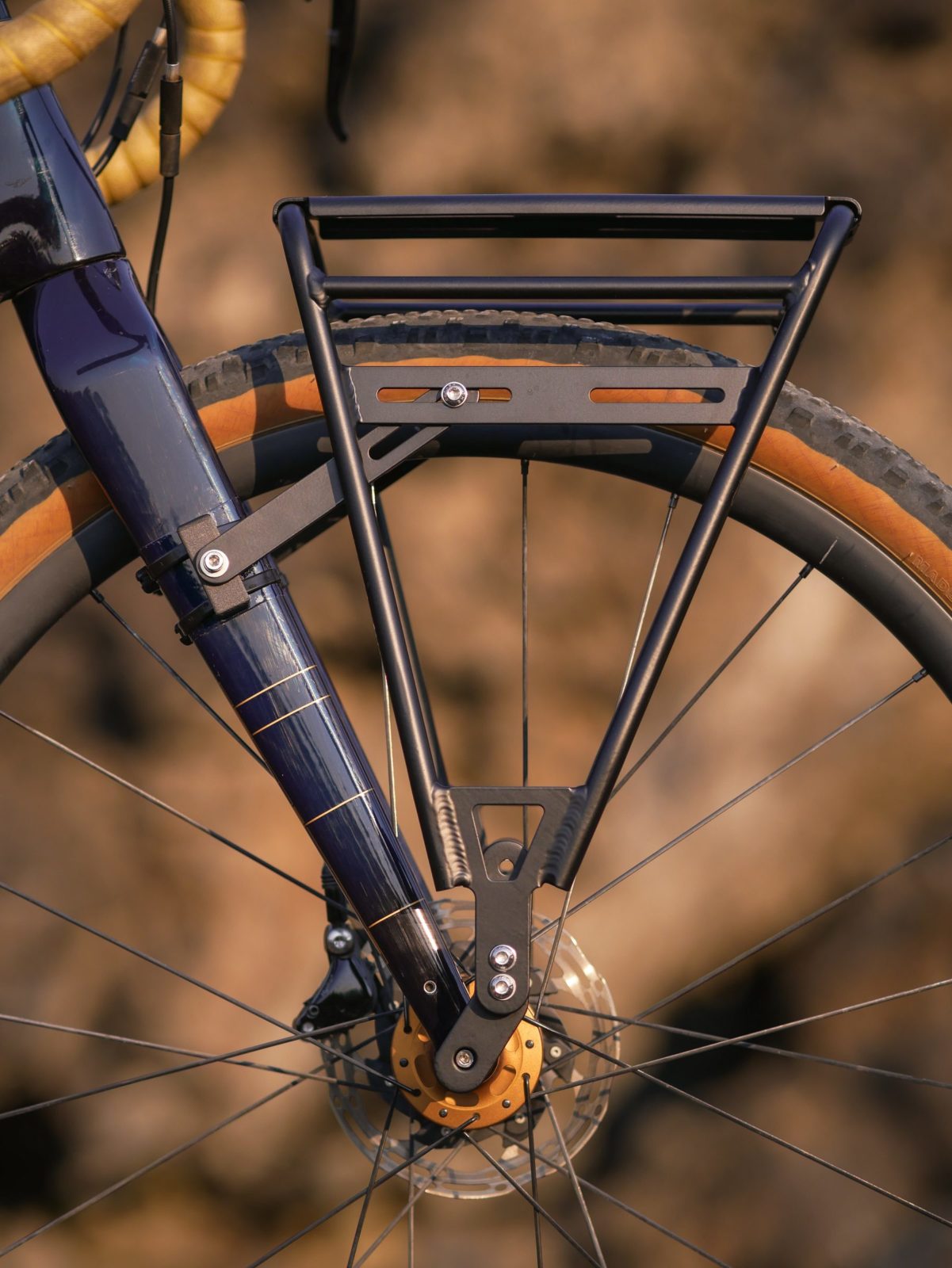 Bike rack on a gravel bike