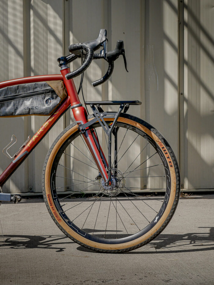 Elkhorn front rack on a gravel bike