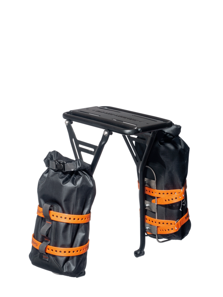 Elkhorn rack with bags and gear