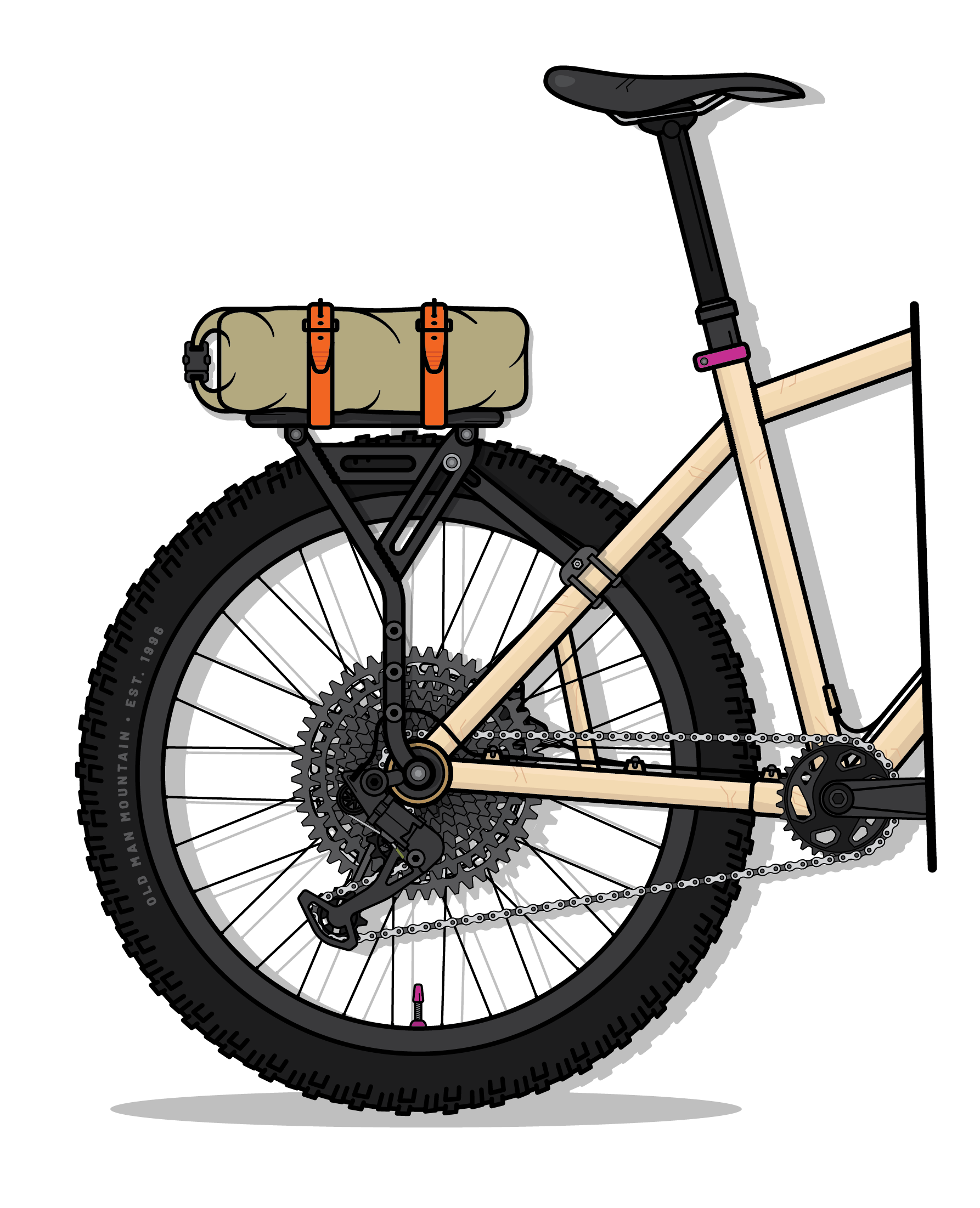 Rear Rack with Drybag