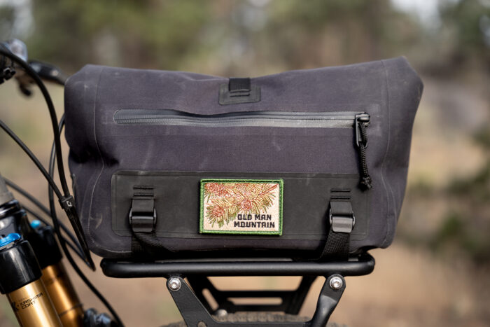 Juniper bikepacking bag from Old Man Mountain. 100% Waterproof bikepacking bag.
