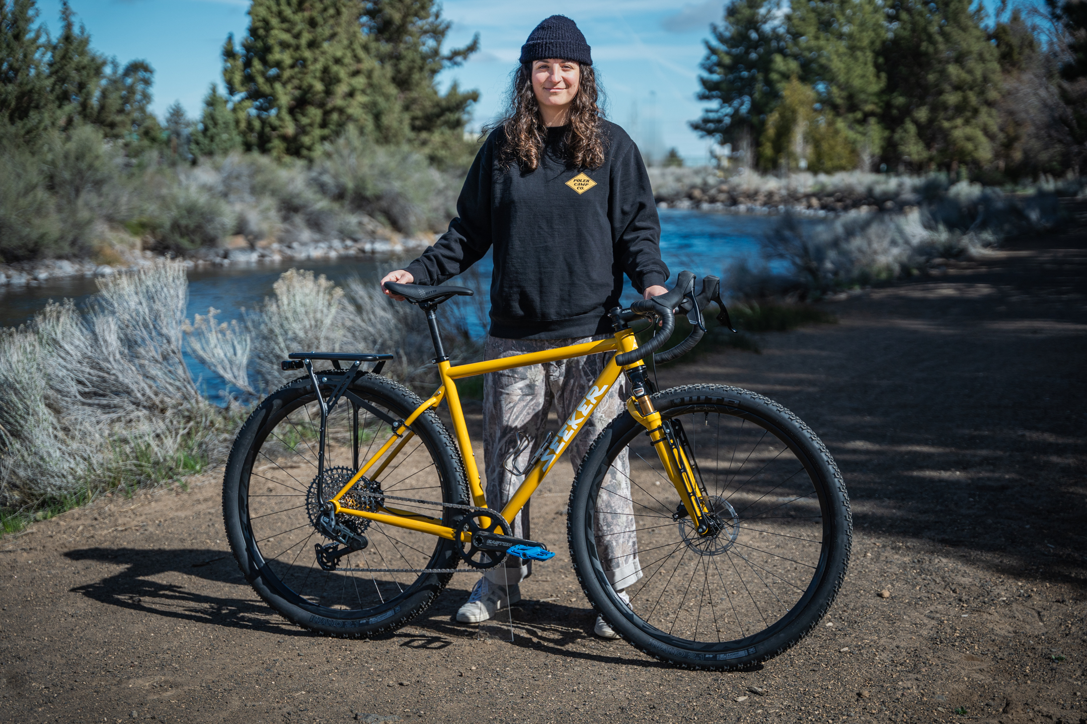 OMM employee Rachael with her custom Seeker by McGovern