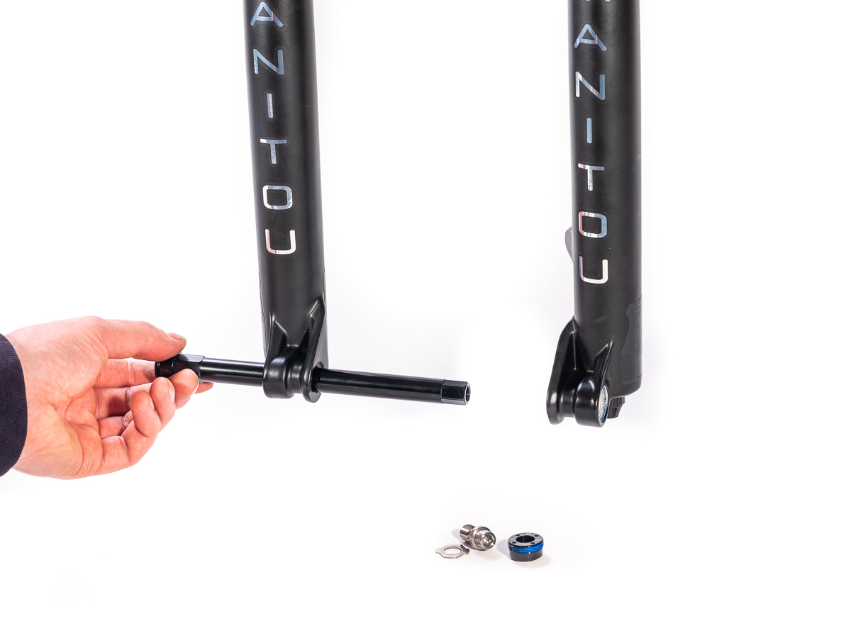 SET725-5 Manitou mastodon fork fit kit to mount a bike rack on a manitou mastodon fork
