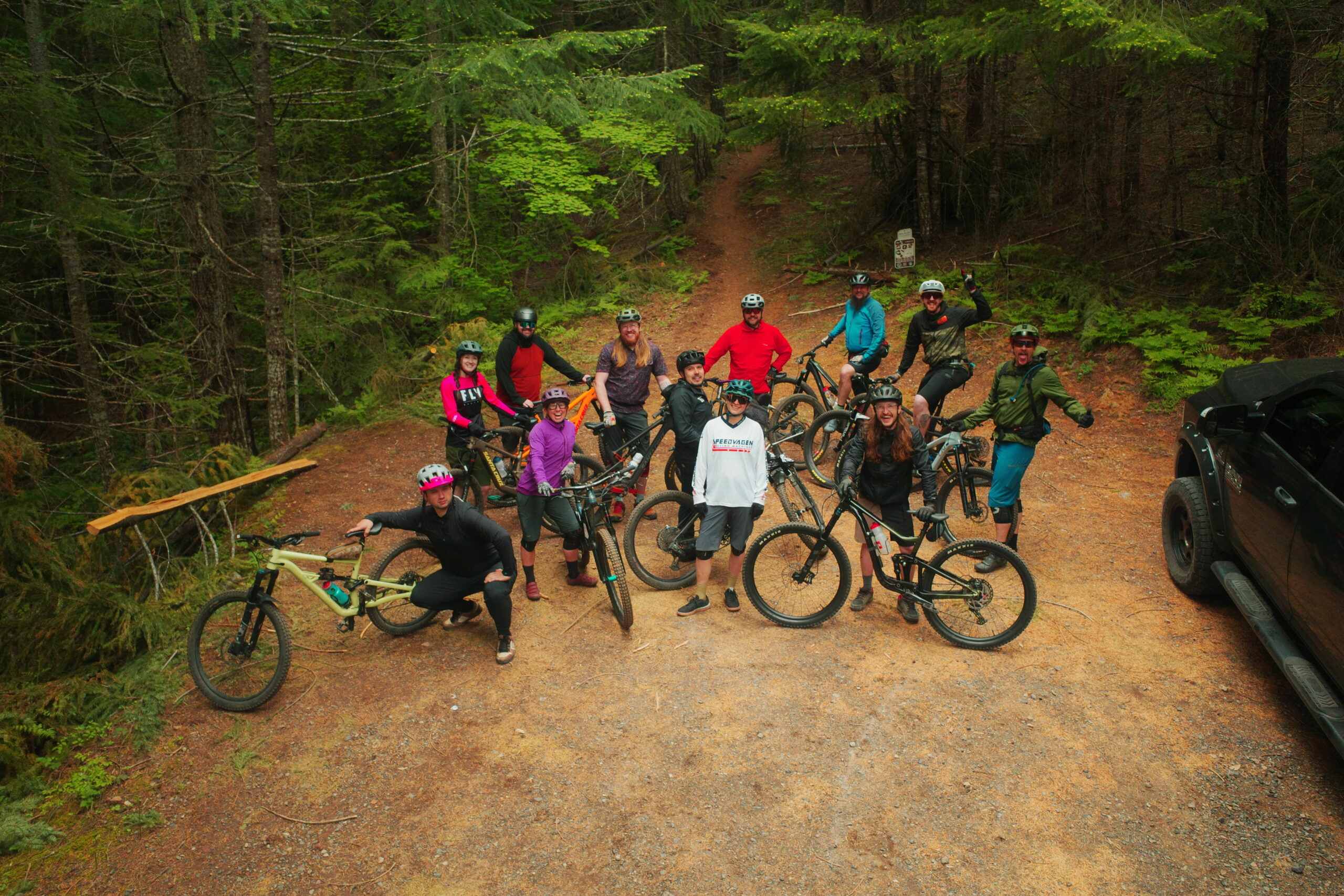 RAP/OMM Team ride at the top of Kings Castle Trail