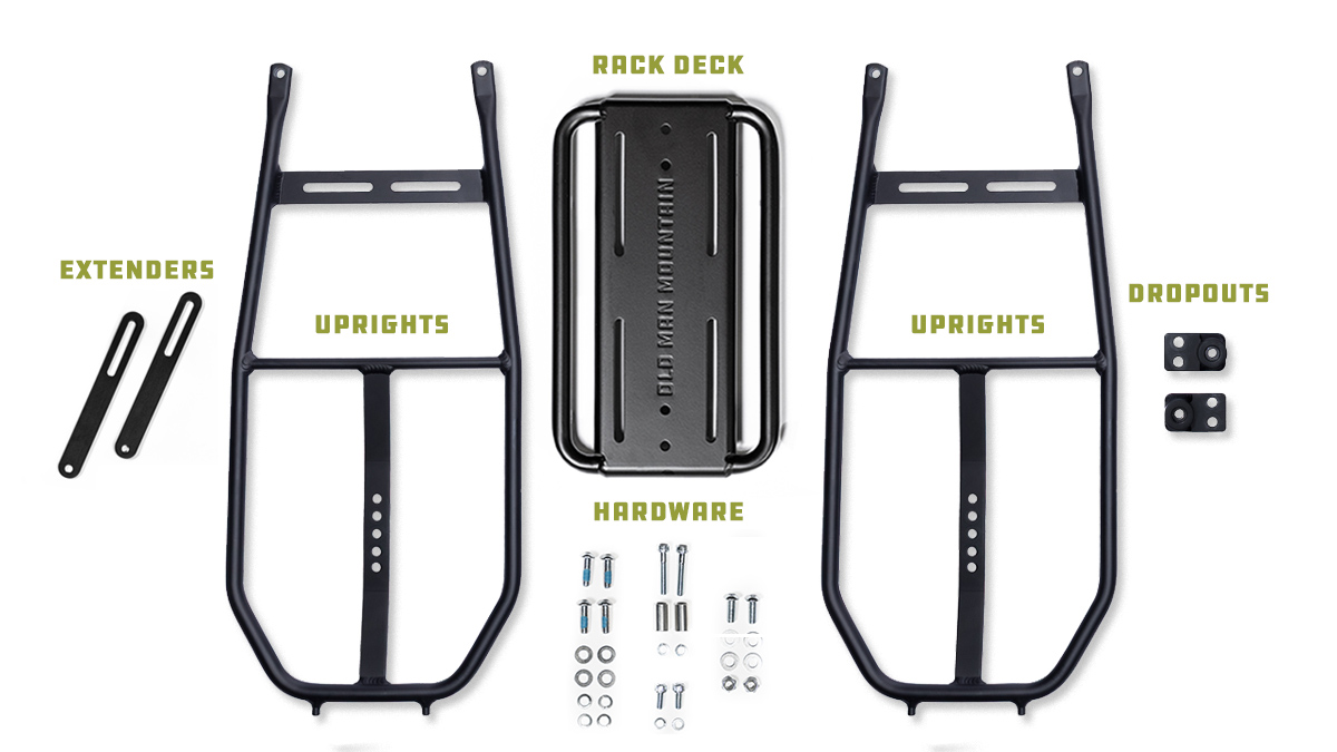 old man mountain impala lowrider front bikepacking rack
