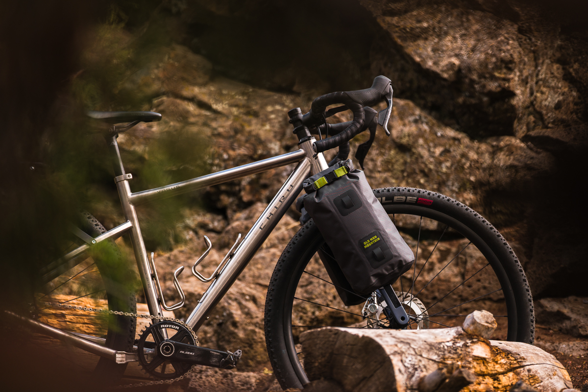 Hemlock with FLIP Cages Bikepacking Fork Packs