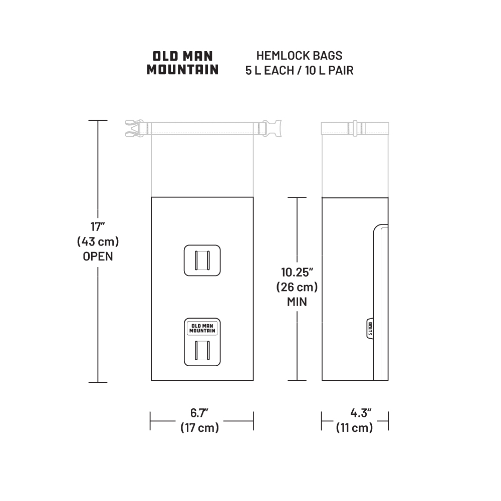 Hemlock 5L bag dimensions