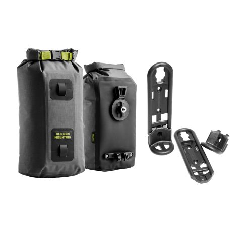 Hemlock with FLIP Cages Bikepacking Fork Packs