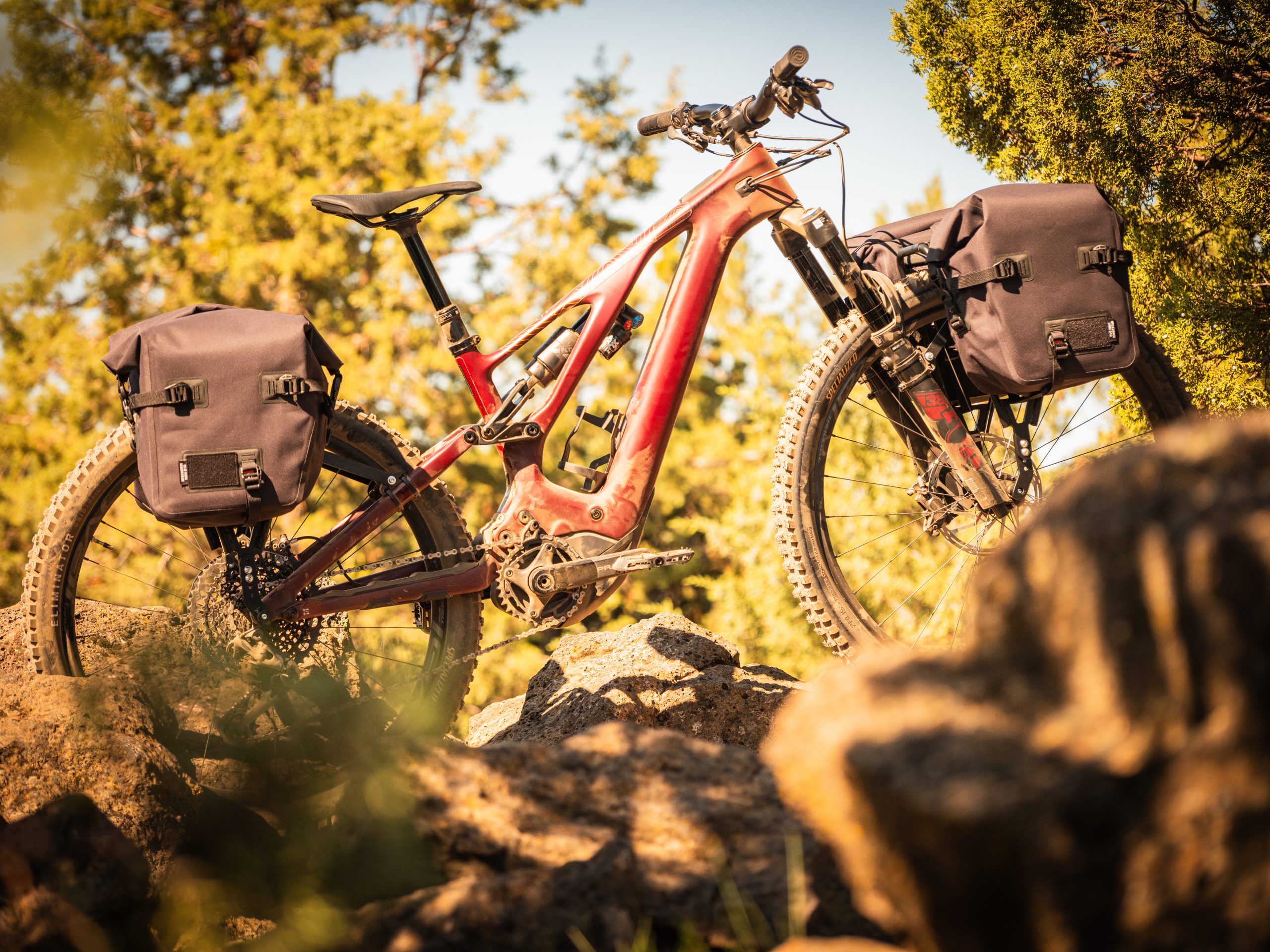 Specialized Levo XL with Ponderosa Panniers