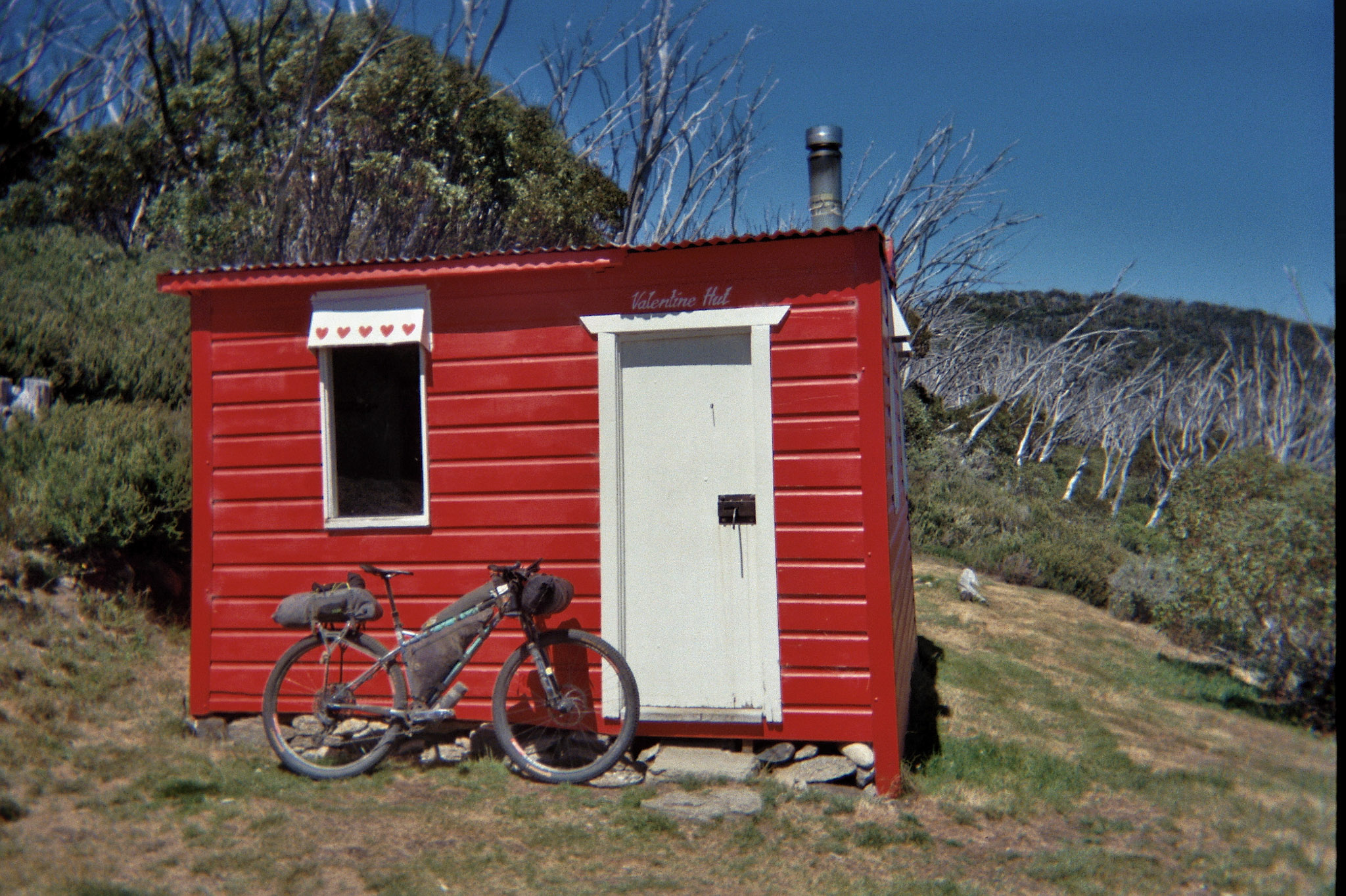 Camping hut in the Australian backcountry.