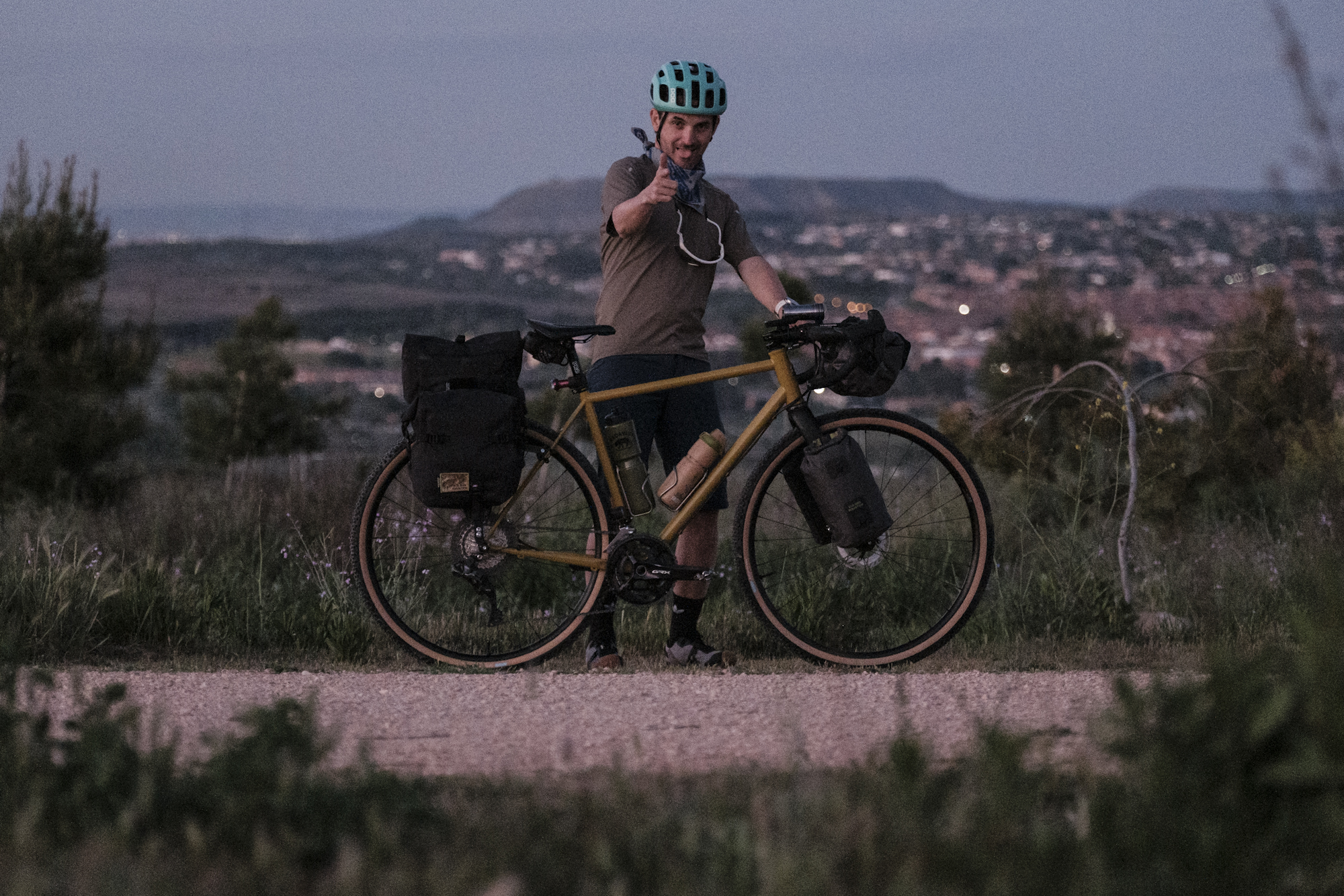 Tomás and his bikepacking bike.