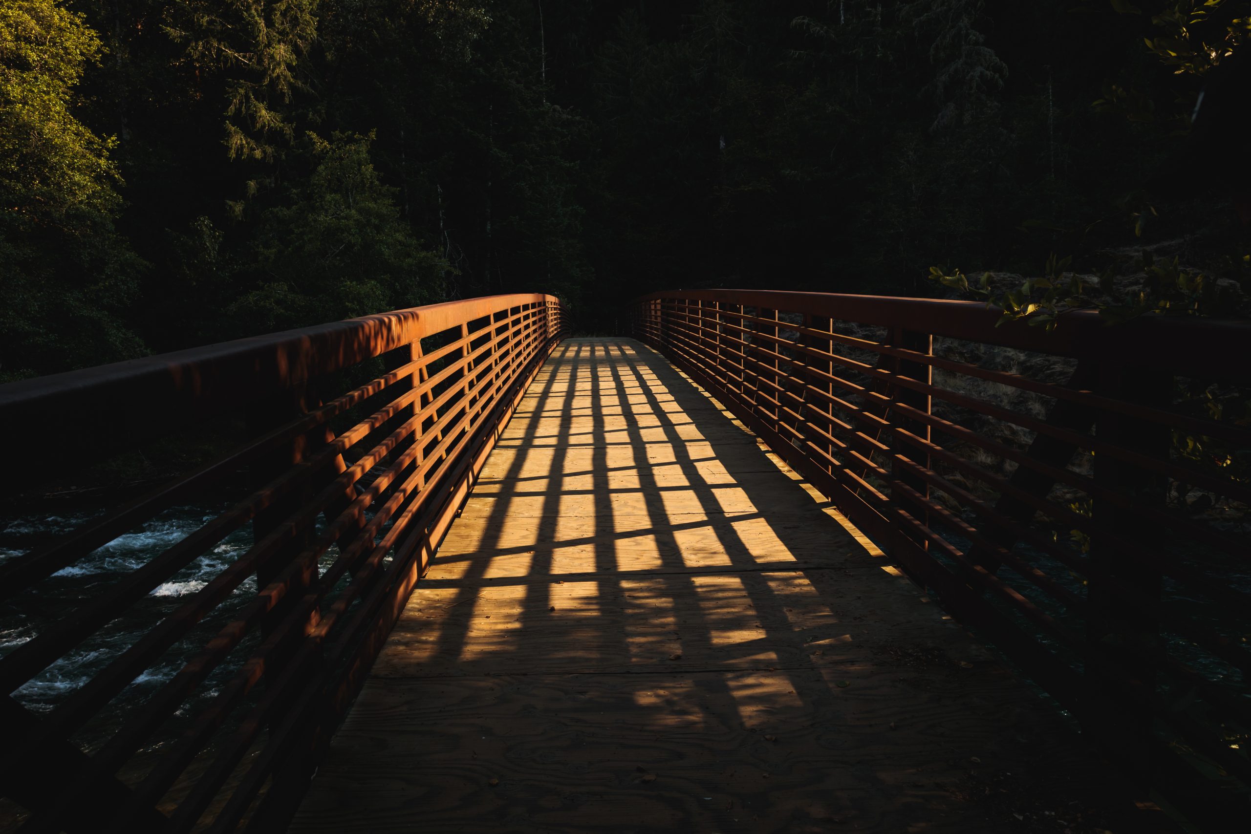 Footbridge over river on OTT route
